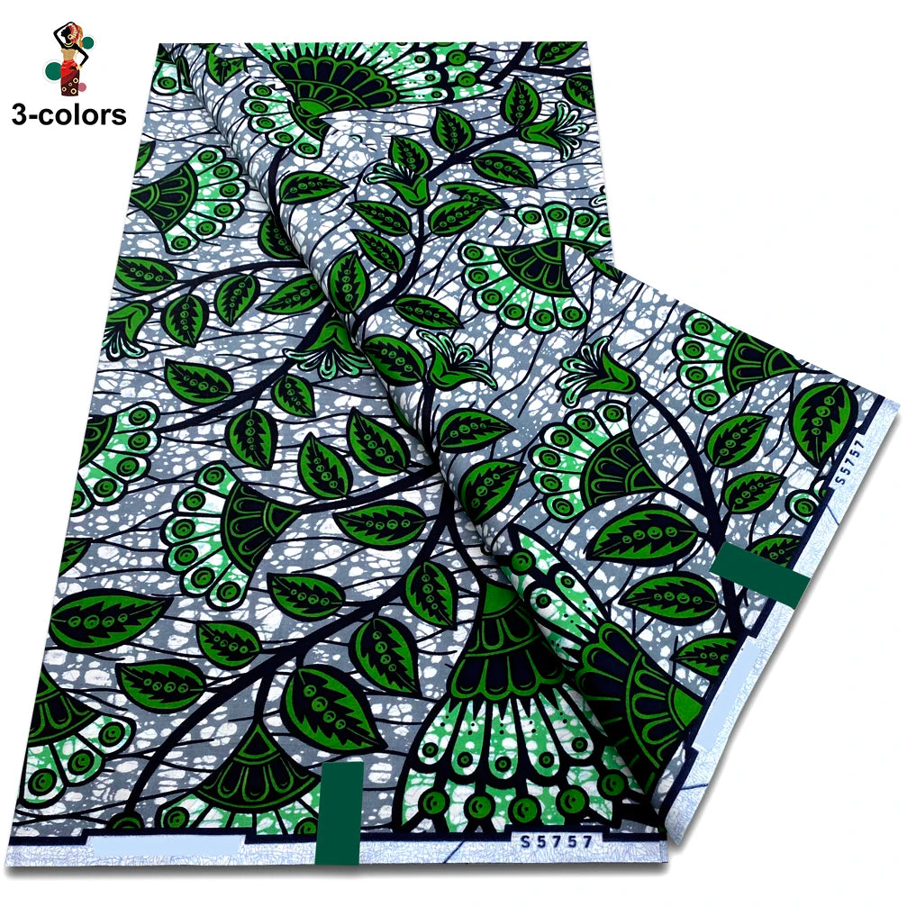2025 Guaranteed Veritable Original African Wax Print Fabric Real Nigerian 100% Cotton Ankara Wax Fabric Soft Pagne Spuer Batik