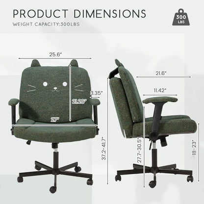Criss Cross Chair with Arms and Castors for Home Office Vanity Gaming and Reading Spaces Plus Size Design with Extra Wide Seat