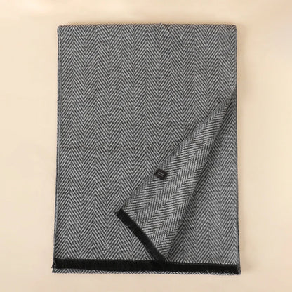 Men's Cotton Scarf Warm Neckerchief Patchwork Striped Scarves Soft Long Casual Male Bufanda Pashmina Shawl