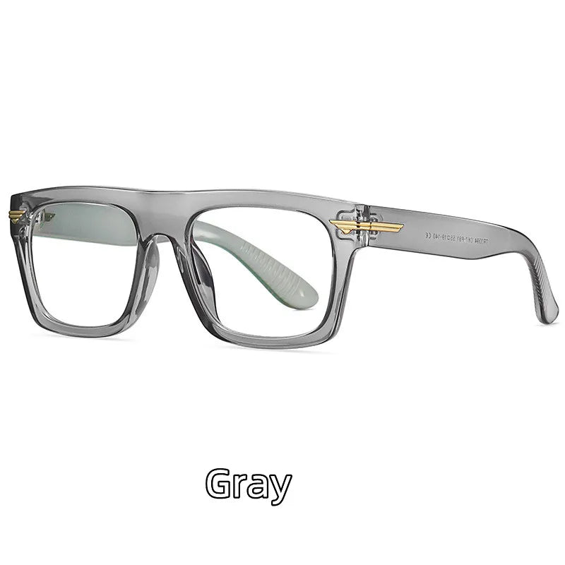 2022 Retro Big Square Frame Designer Reading Glasses Anti Blue Light Computer Eyeglasses Prescription Eyewear Diopters 0 to +6.0