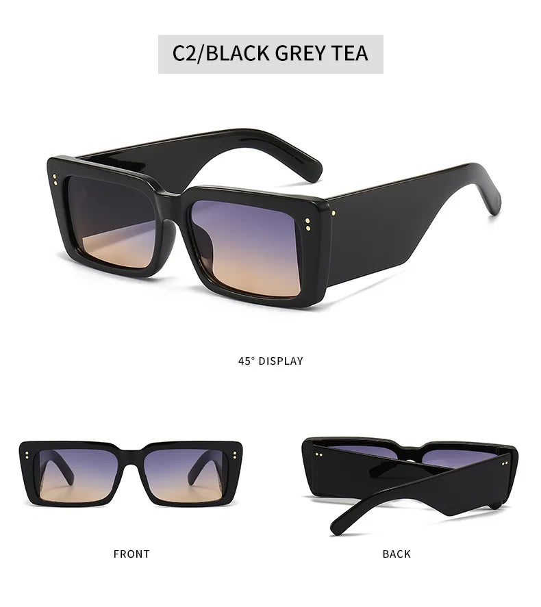 New Square Sunglasses Women Wide Glasses Legs Men Travel Shades Male Female UV400 Gafas Oculos Retro Brand Designer Luxury