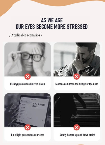 Retro Oversized Square Prescription Eyewear 2025 New Trendy Reading Glasses for Men Women Luxury HD Lens Presbyopia Spectacles