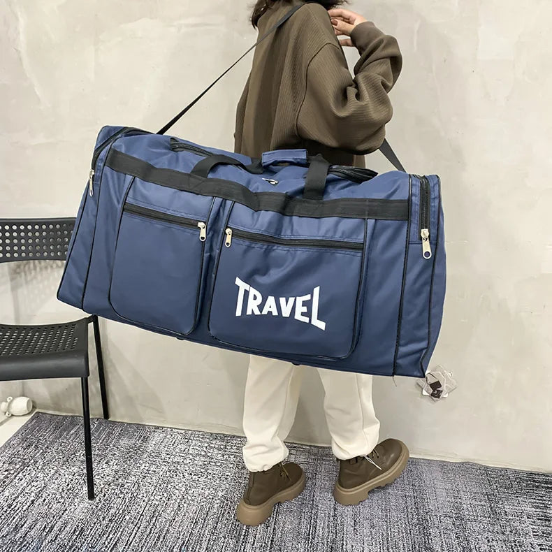 Travel Bag Foldable Large Capacity Waterproof Business Sports Handbag Wear-Resistant Portable Multifunction Duffel Bags Y36A