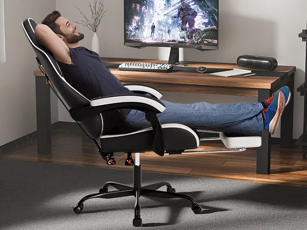 Ergonomic Gamer Chairs Computer Chair Gamer Chairs for Adults Massage Lumbar Support Swivel Height Adjustable Headrest Backrest
