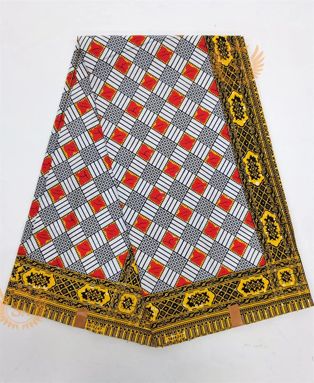New 100% Cotton Original Real Wax Ankara Fabric 2021 African Print Fabric For Wedding Dress Tissue African Fabric Wax Fabric