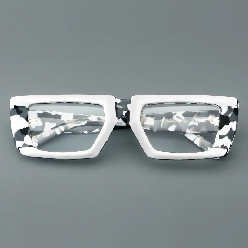 VICKY Personalized Fashion Retro Geometric Square Design Men Women Anti-blue Light Glasses Customizable Prescription 23046