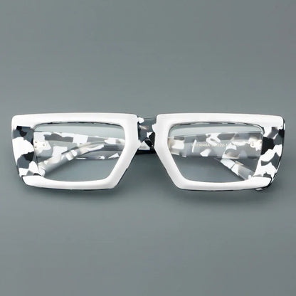 VICKY Personalized Fashion Retro Geometric Square Design Men Women Anti-blue Light Glasses Customizable Prescription 23046