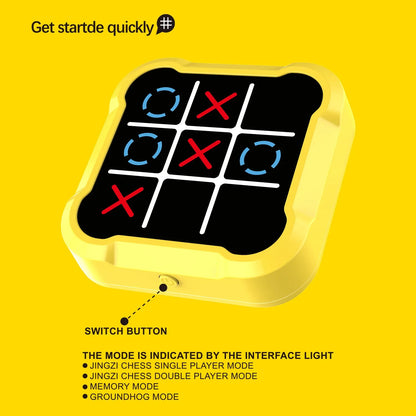 Tic-Tac-Toe Board Multifunctional Electronic Game Montessori Educational Table Game Chess Portable Chess Set Adult and children