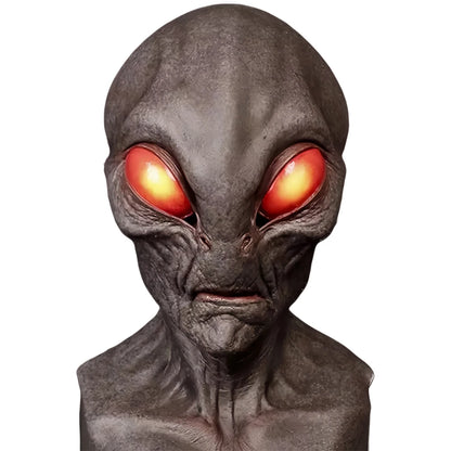 Halloween Alien Mask Masquerade Mask Creative Horror Face Mask Full Head Mask Realistic Alien Head Mask for Party Props