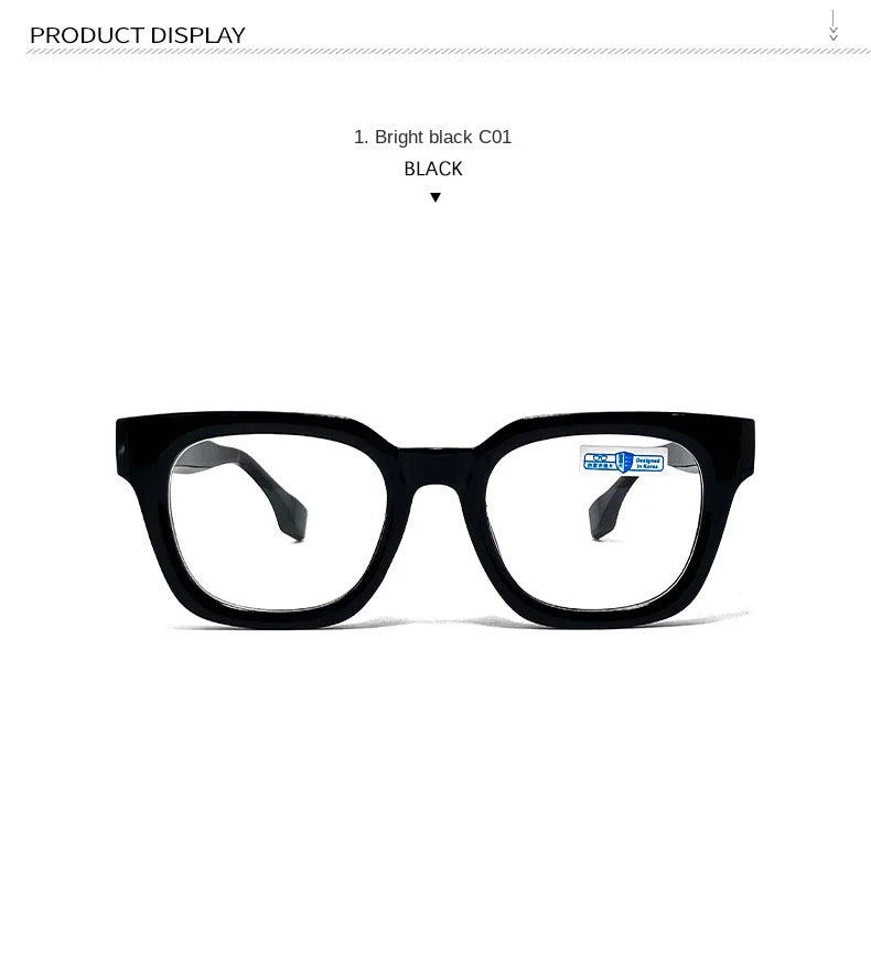 Men Vintage Square Reading Glasses Trendy Casual Ultra-light Presbyopia Eyeglasses Women Fashion Elegant High-definition Eyewear