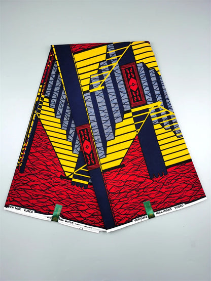 Dutch Ankara Wax Print Fabric High Quality Wax African Hollandais Fabric 100% Cotton Soft African Veritable Real Wax for Dress