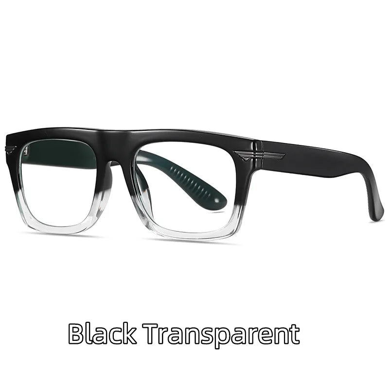 2022 Retro Big Square Frame Designer Reading Glasses Anti Blue Light Computer Eyeglasses Prescription Eyewear Diopters 0 to +6.0