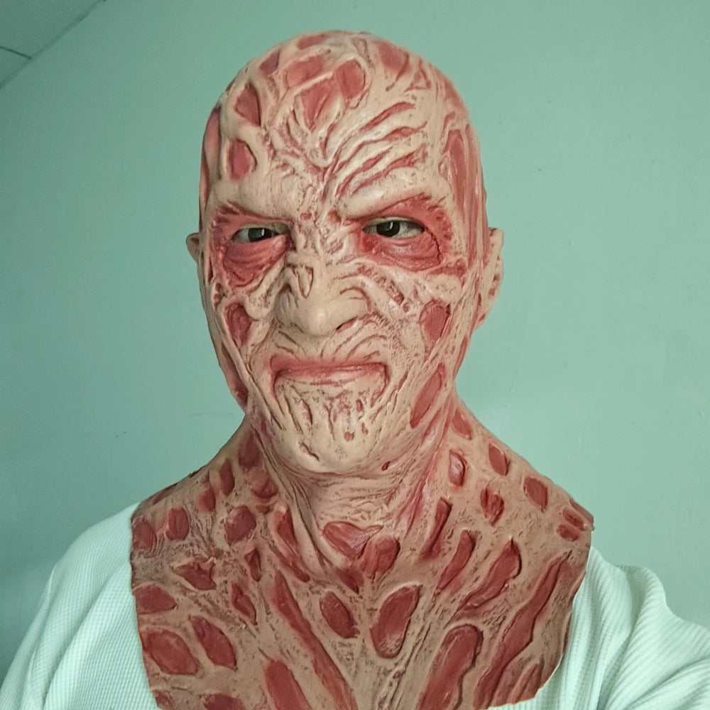 A Nightmare On Elm Street Freddy Krueger Mask Halloween Cosplay Party Horror Killer Freddy Costume Props Latex Full Head Mask