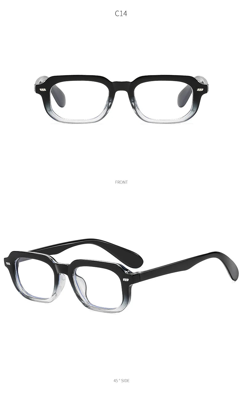 Small Square Eyewear Computer Glasses Frame Women Men Anti Blue Light Blocking Sunglasses Outdoor Zero-power Spectacle Eyeglass