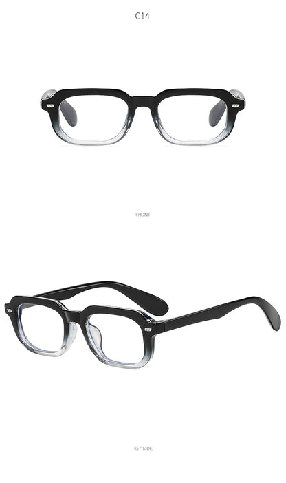 Small Square Eyewear Computer Glasses Frame Women Men Anti Blue Light Blocking Sunglasses Outdoor Zero-power Spectacle Eyeglass