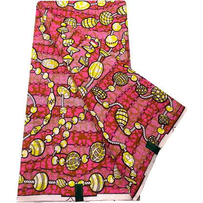 African Wax Prints Fabric Golden Wax Fabric High Quality Ankara Fabric for Party Dress New Grand Super 100% Cotton Y15, 6Yards