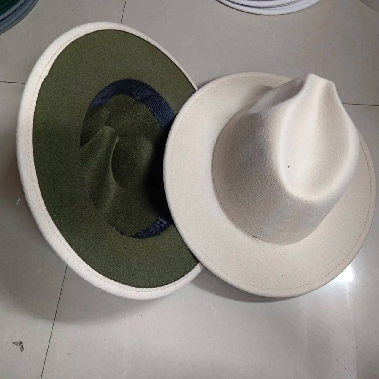 Sombreros Fedora Hat Dual Color Classic Jazz Hat Soft Fedora Hat Classic Men's and Women's Blue Jazz sombreros