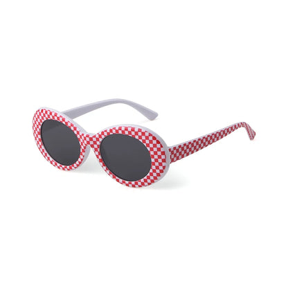 WHO CUTIE 2024 Goggles Oval Sunglasses Men Women Brand Designer 90S Colorful Retro Round Frame Kurt Cobain Shades Sun Glasses UV