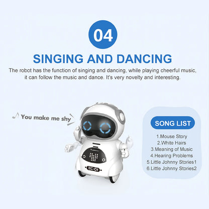 Children's Robot Can Talk Interactive Dialogue Voice Recognition Recording Singing and Dancing Storytelling Mini Smart Robot Toy
