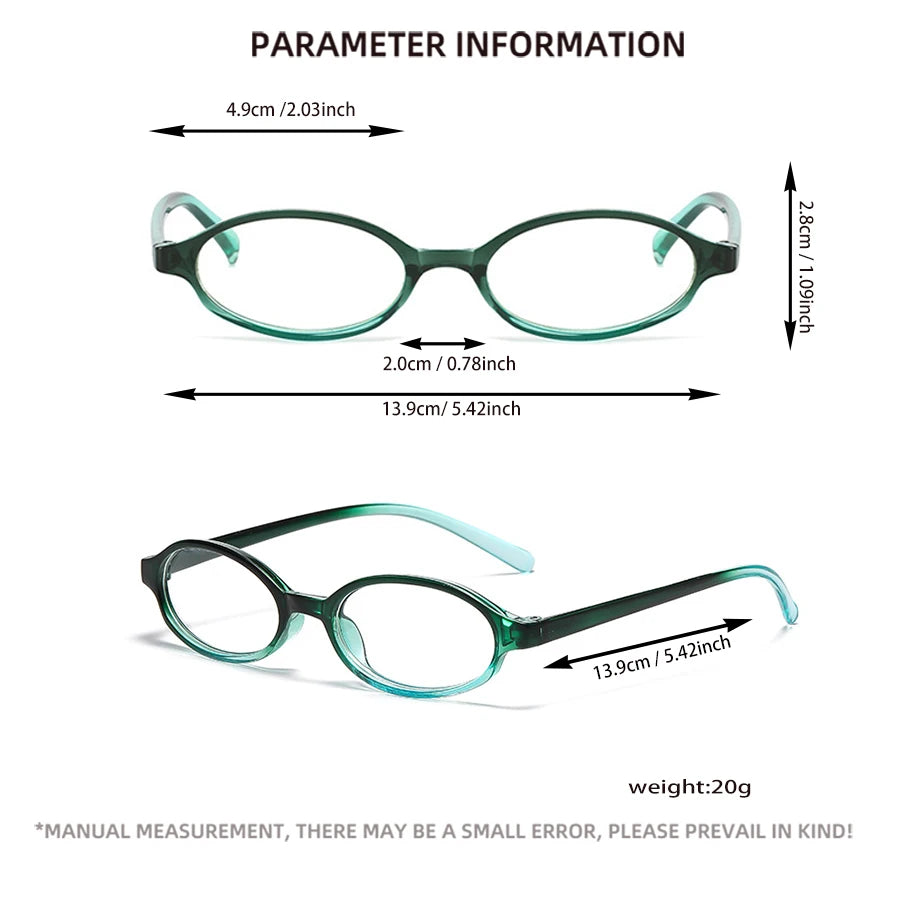 New Retro Small Frame Petite Face Cute Girl Eyeglass Frames, Stylish Eyeglasses, Makeup-Free Essential Oval Design