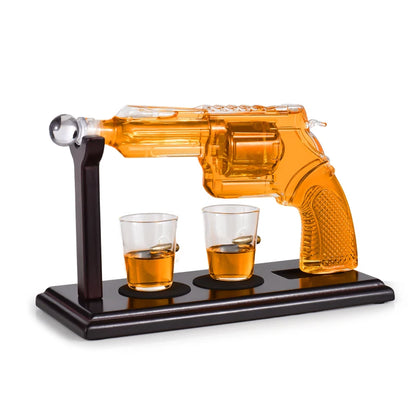 Whiskey Decanter Sets for Men Unique Whiskey Gifts Cool Liquor Dispenser with Two Glasses for Home Bar Drinking Party