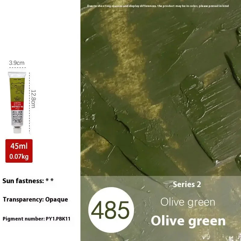 Winsor & Newton 45ML Oil Paint,Colorful Professionals Artist Drawing Tools for Canvas Wood,Crafts,Paper Art Stationery Supplies