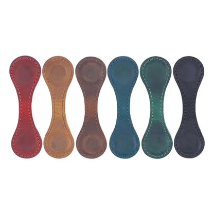 Magnetic Leather Bookmark Double-sided Magnetic Buckle Magnet Clip Notebook Book Markers Page Divider Staionery Supplies