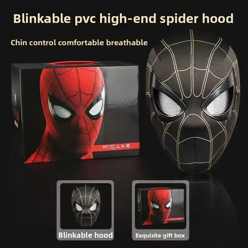 Spider Man headgear eyes movable electric blinking luminous extraordinary mask Wan Christmas cos helmet
