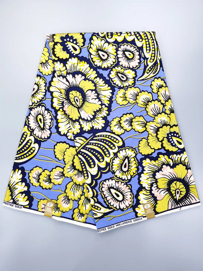 Newest Grand African Wax Glitter Glam Fabric 100% Cotton Ankara Batik Material Pagne Wax Gold Print Sewing Party Dress
