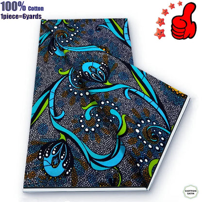 Guaranteed Veritable African Real Wax Prints Fabric Ghana Style Ankara Wax Tissu Pagne 100%Cotton Soft Design Nigeria Wax Fabric