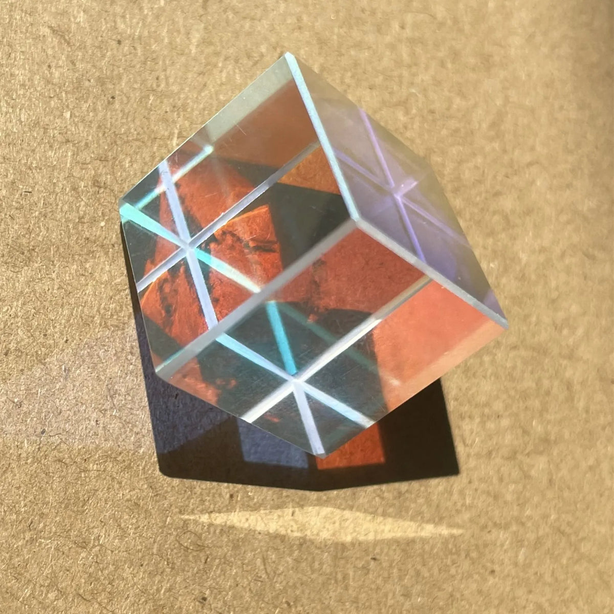 1pcs Science Magic Prism Cube 20mm Hexahedral Crystal Magic Cmy Cube 3D Color Cube Prism For Photography