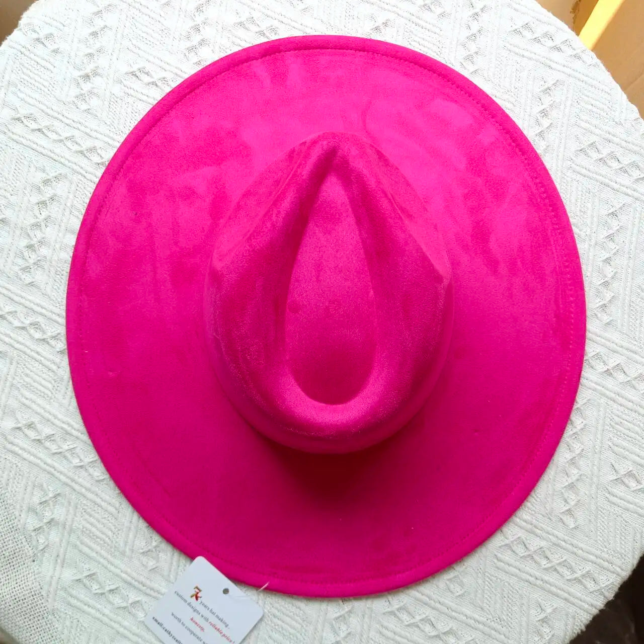 Suede Fedora Multicolor Heart-shaped Top 9.5cm Brim Men and Women Jazz Hat Panama Hat