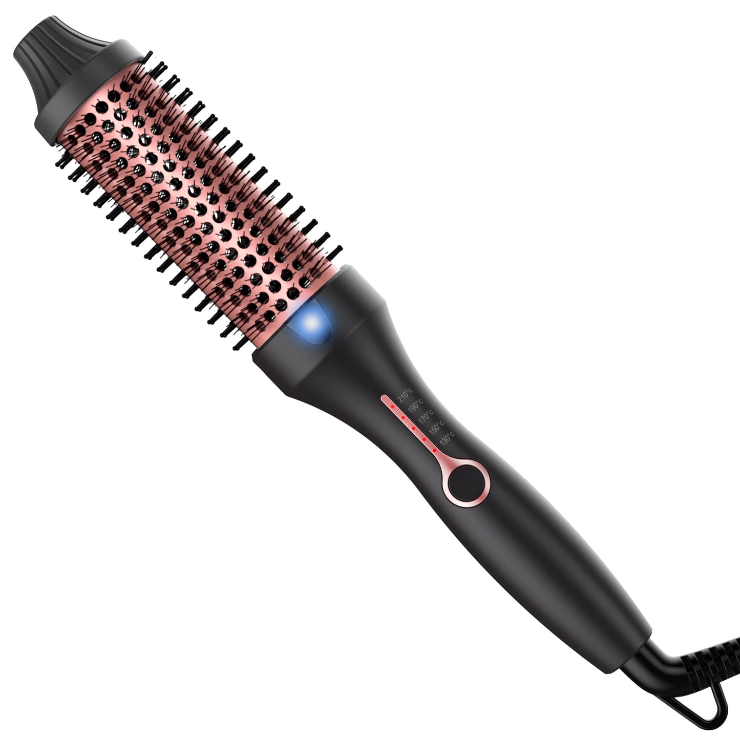 Professional 3 In 1 Curling Iron Brush Double PTC Heated Thermal Brush  Ceramic Ionic Hot Brush Heated Anti-Scald Curling Wand