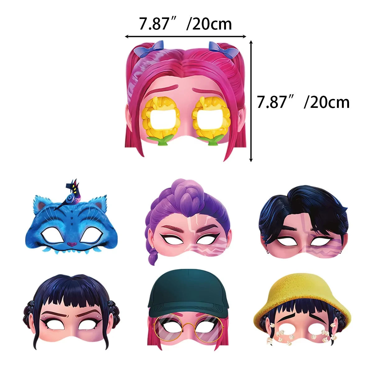 Kpop Demon Hunters Masks Kids Birthday Party Cosplay Party Photography Props Decorations Girls Boys Halloween Party Gifts 3
