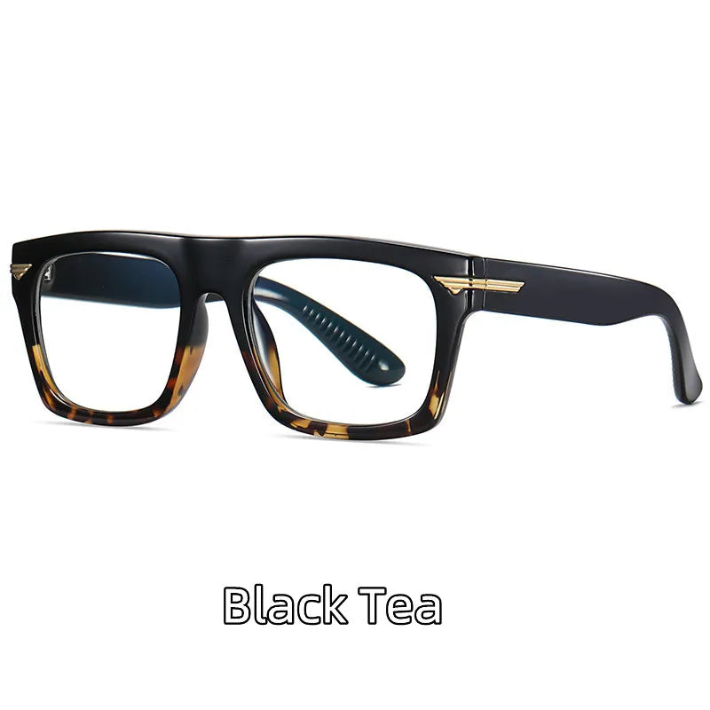 2022 Retro Big Square Frame Designer Reading Glasses Anti Blue Light Computer Eyeglasses Prescription Eyewear Diopters 0 to +6.0
