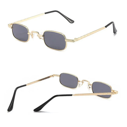 Retro Rectangle Sunglasses Women Brand Designer Small Metal Frame Square Punk Sun Glasses Men Fashion Vintage Oculos De Sol