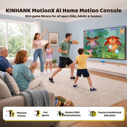 KINHANK MotionX Video Game Console for Kids & Families Ongoing Updates Kids Toy Active Play System Indoor Physical Activity