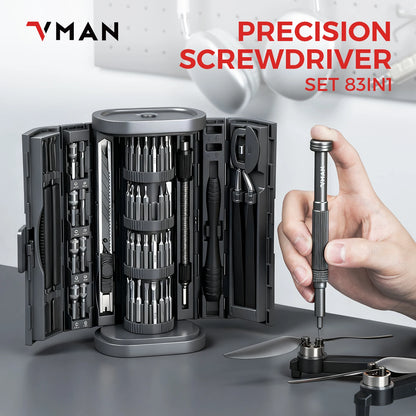 72in1 Mini Precision Screwdriver Set Magnetic Bits Manual Repair Tool Kit for iPhone PC Watch Computer Repair Gift bottle opener