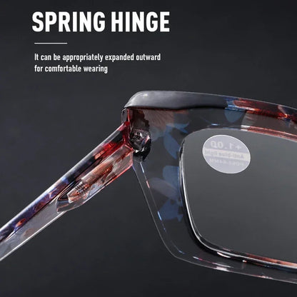 2025 New Fashionable Large Frame Women's Presbyopia Glasses High Definition Texture Neutral Color Anti Blue Light Glasses