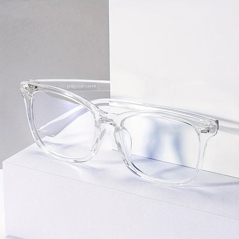 2PCS Vintage Computer Glasses Frame Men Square Optical Spectacles Eyeglasses Anti Blue Light Blocking Gaming Eyewear