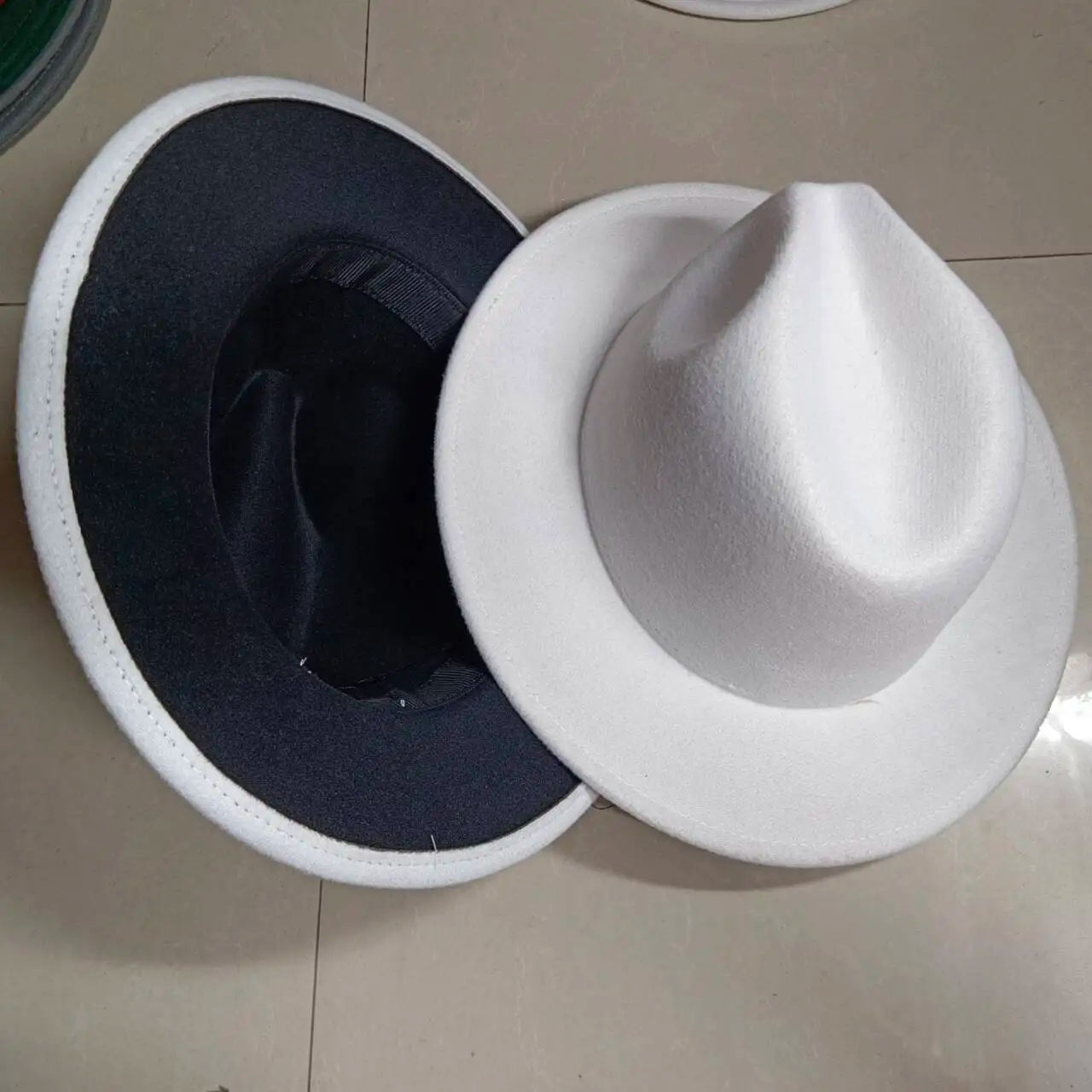 Sombreros Fedora Hat Dual Color Classic Jazz Hat Soft Fedora Hat Classic Men's and Women's Blue Jazz sombreros