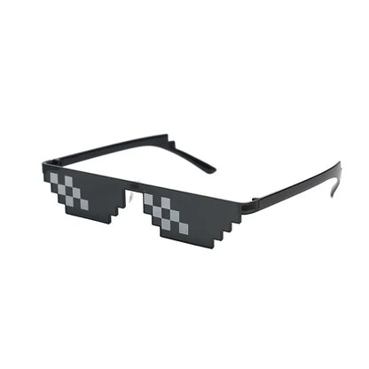 Funny Quirky Women Glasses Black Pixel Vintage Shades Eyewear For Men Birthday Wedding Party Cosplay Supplies Mask