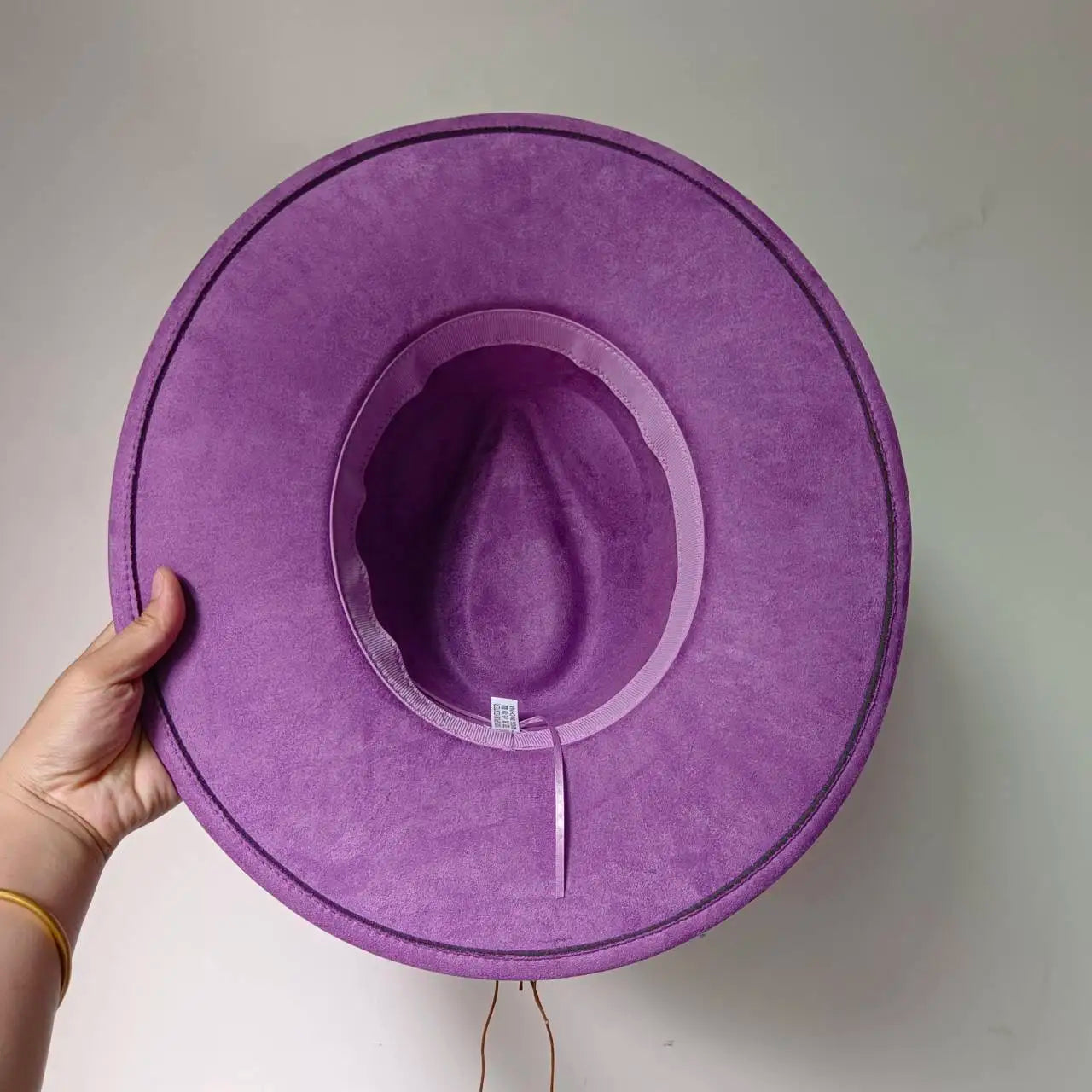 Women's suede 10cm wide Brim Fedora hat Men's autumn and winter felt jazz hat Classic suede Fedora Sombrero