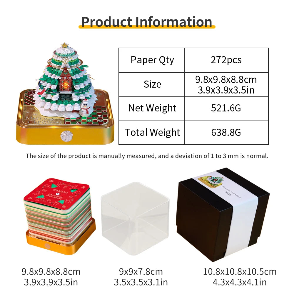 2026 3D Calendar Memo Pad Led Time Piece Calendar Tree of Chakra Desk Calendar Paper Carving Sticky Calendar For Christmas Gifts