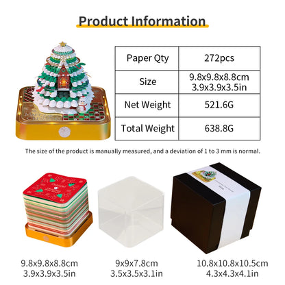 2026 3D Calendar Memo Pad Led Time Piece Calendar Tree of Chakra Desk Calendar Paper Carving Sticky Calendar For Christmas Gifts