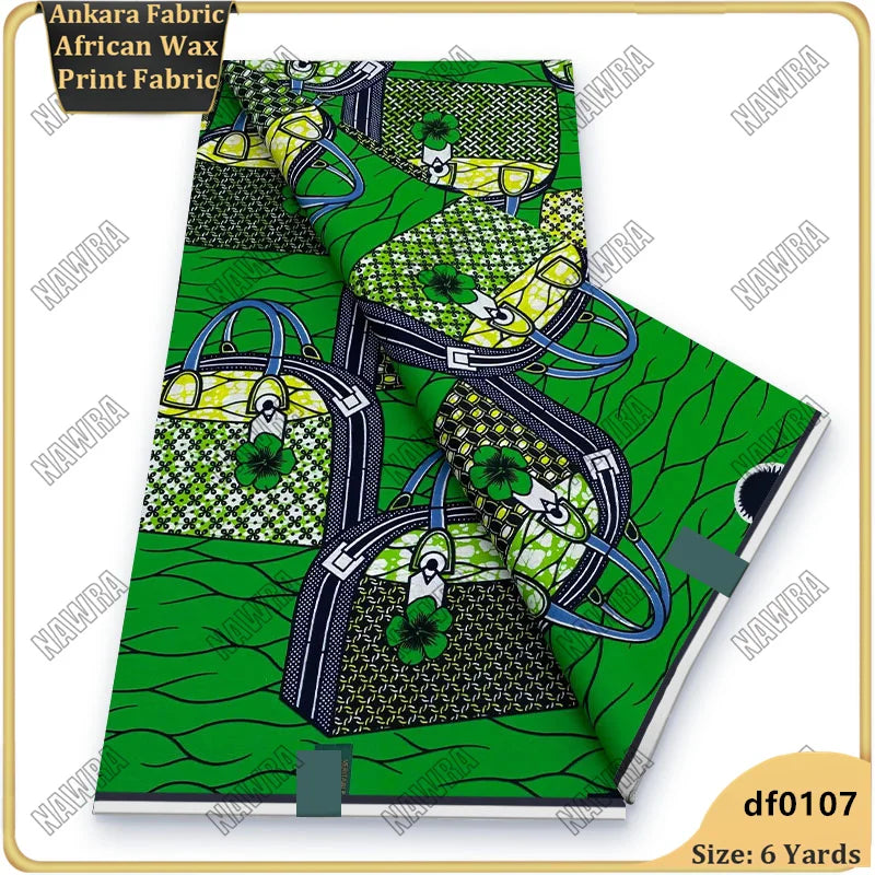 Fashionable African Real Wax Print Fabric 2026 Latest Design Ankara Wax Fabric Soft 100% Cotton Pagne Women Dress Loincloth ﻿