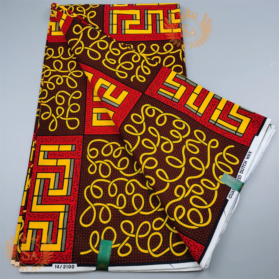 2024 New Hot Sale African Wax Veritable Wax Guaranteed Real High Quality wax print fabric Pagne African Ankara abc