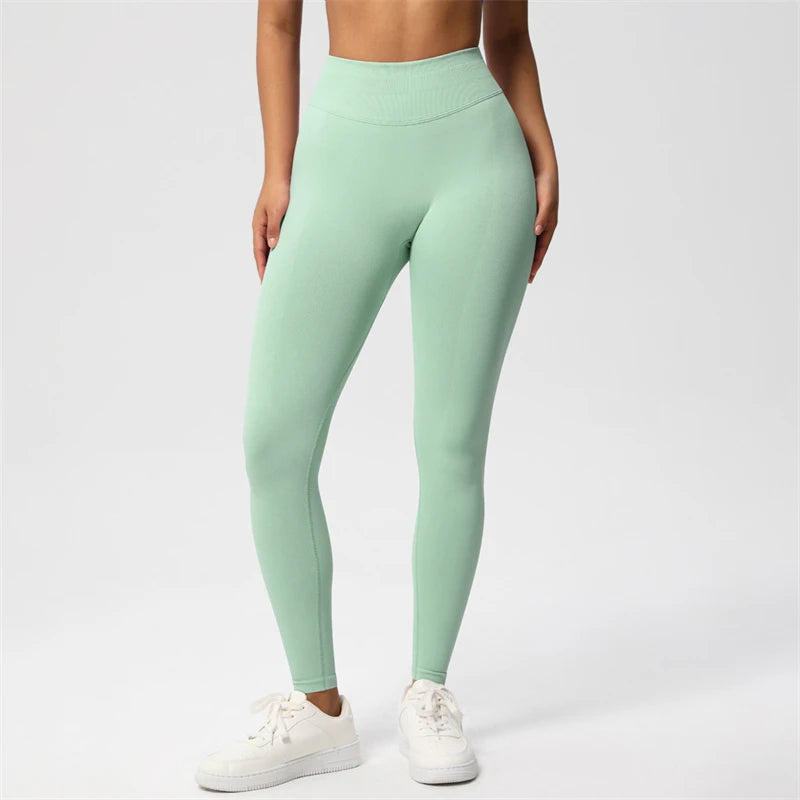 2025 Bum Shaping Leggings Impact Women Seamless Sports Yoga Pants Low Ribbed Band Gym clothes Fitness Workout Scrunch Butt Tight