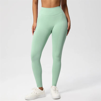 2025 Bum Shaping Leggings Impact Women Seamless Sports Yoga Pants Low Ribbed Band Gym clothes Fitness Workout Scrunch Butt Tight