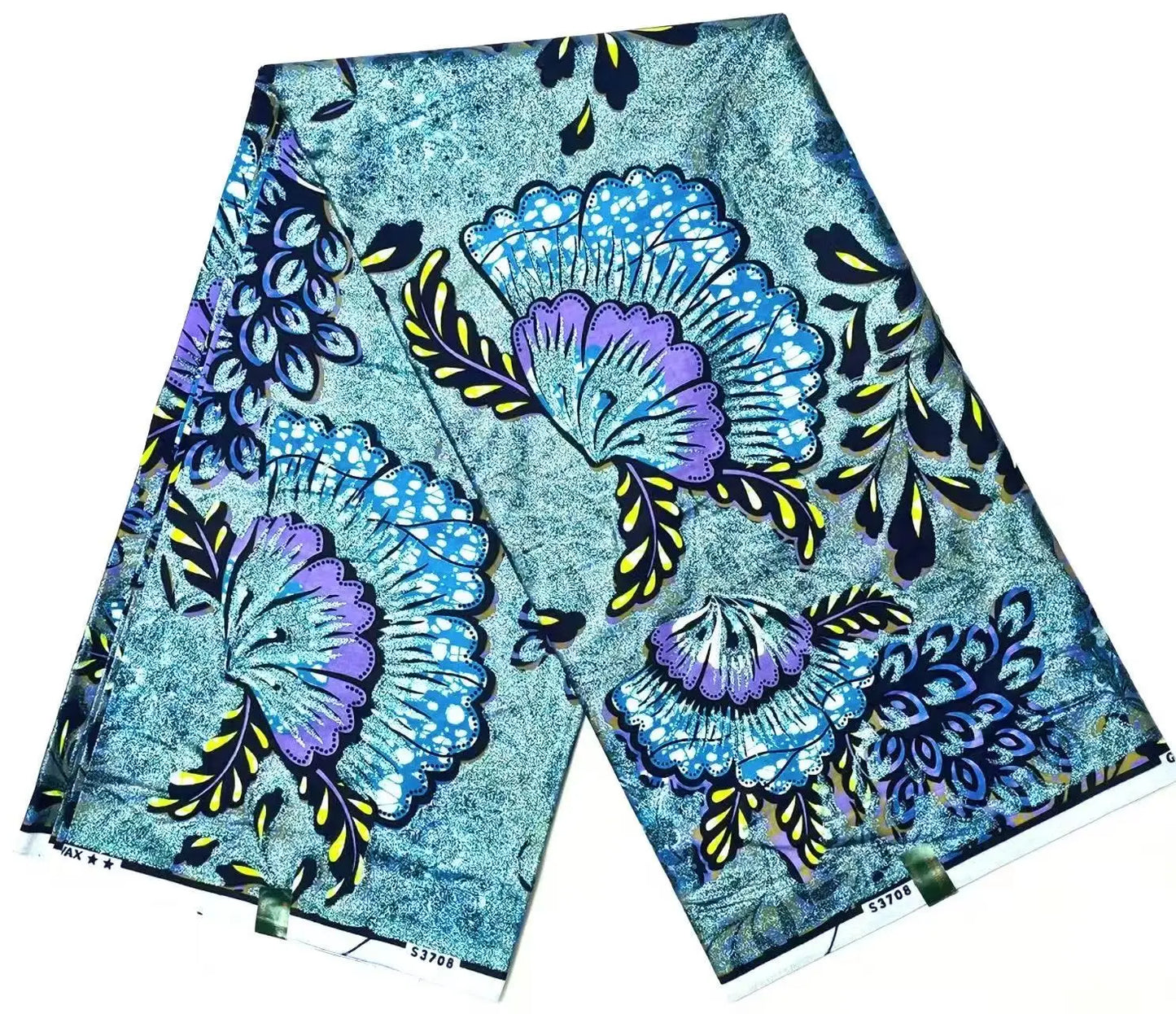 Latest African Grand Golden Wax Fabric Super Good Quality Women Pagne Flash Cotton Prints Batik Ankara Glitter Tissus 6yards